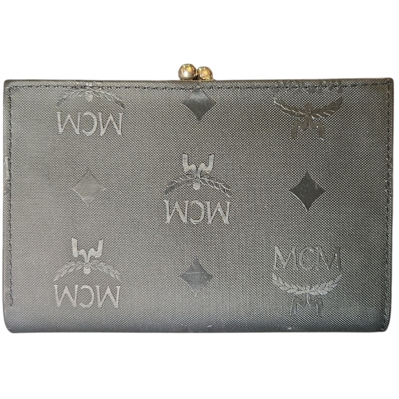 MCM Handbags - Vintage MCM Black Visetos Kisslock Wallet